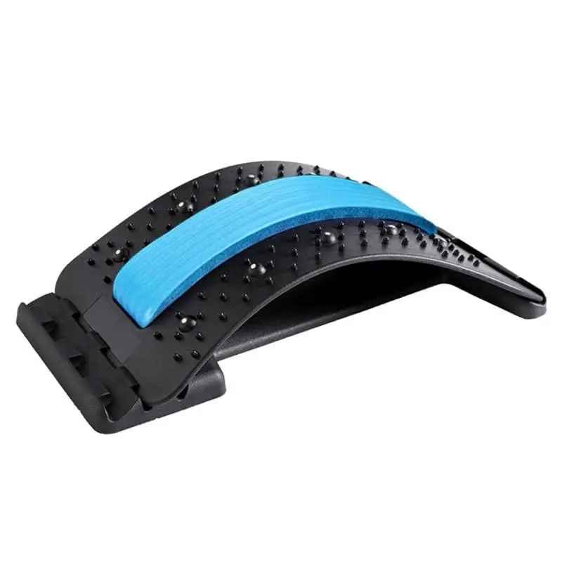 Multi-Level Back Stretching Device & Lumbar Support Massager, Adjustable Spinal Pain Relief for Bed Chair Car Home Office
