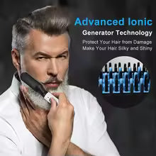 Professional Mini Ceramic Brush Hair Straightener Beard Straightening Comb Beard Hair Brush Men Electric Hair Straightener Comb