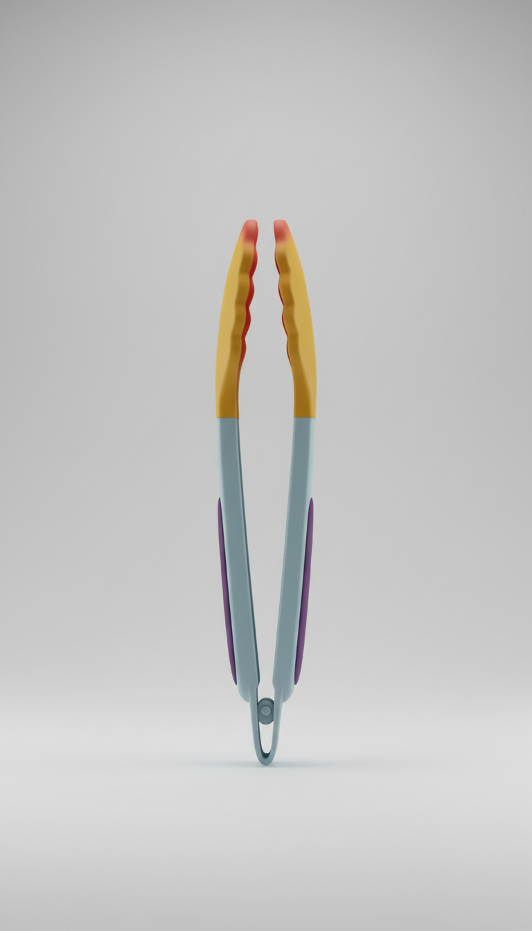 Multi-use silicone kitchen tongs