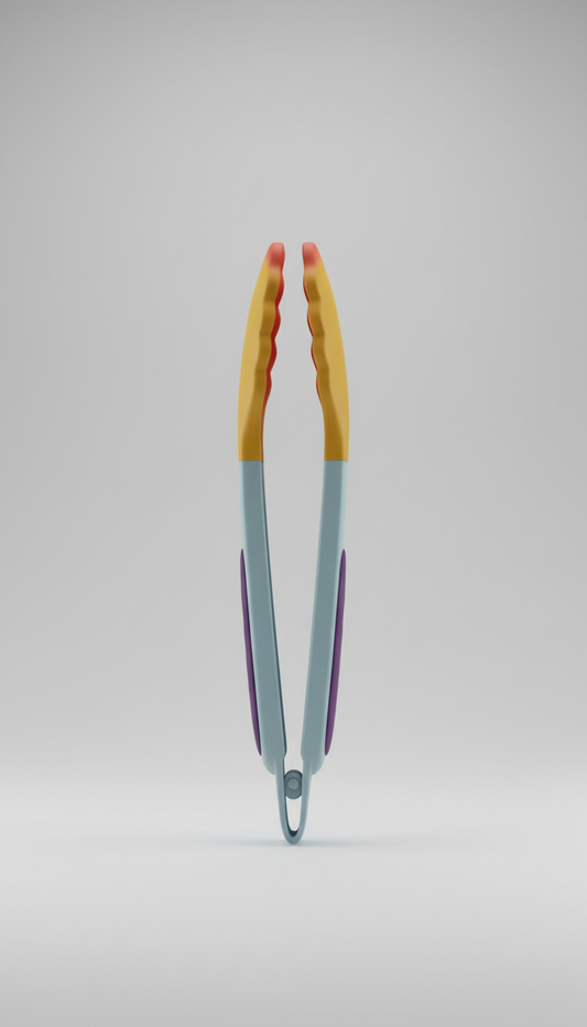 Multi-use silicone kitchen tongs