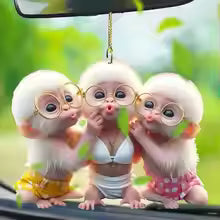 2D Acrylic Monkey Pendant Personalized Decor Pendant Christmas Monkey Pendant Acrylic Ornament For Car Cartoon Xmas Tree Decor