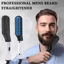 Professional Mini Ceramic Brush Hair Straightener Beard Straightening Comb Beard Hair Brush Men Electric Hair Straightener Comb