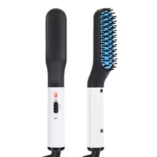 Professional Mini Ceramic Brush Hair Straightener Beard Straightening Comb Beard Hair Brush Men Electric Hair Straightener Comb