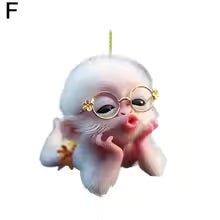 2D Acrylic Monkey Pendant Personalized Decor Pendant Christmas Monkey Pendant Acrylic Ornament For Car Cartoon Xmas Tree Decor