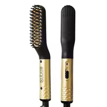 Professional Mini Ceramic Brush Hair Straightener Beard Straightening Comb Beard Hair Brush Men Electric Hair Straightener Comb