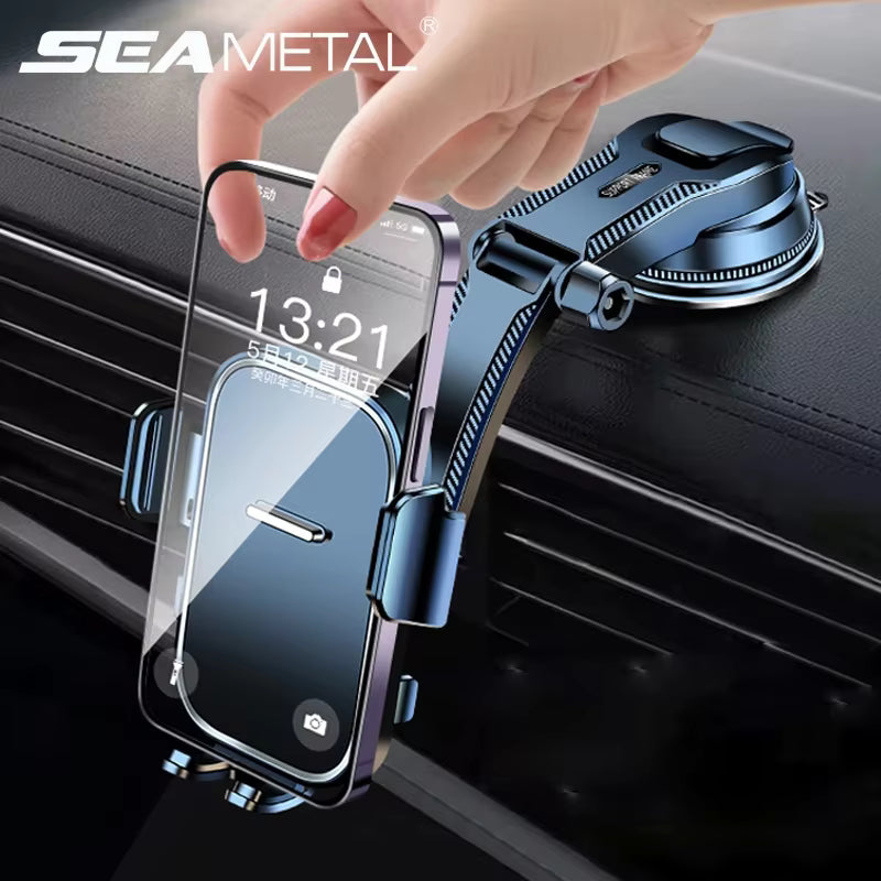 SEAMETAL Sucker Car Phone Holder Mount Stand Suction Cup Smartphone Mobile Cell Support in Car Bracket for Iphone Xiaomi Huawei